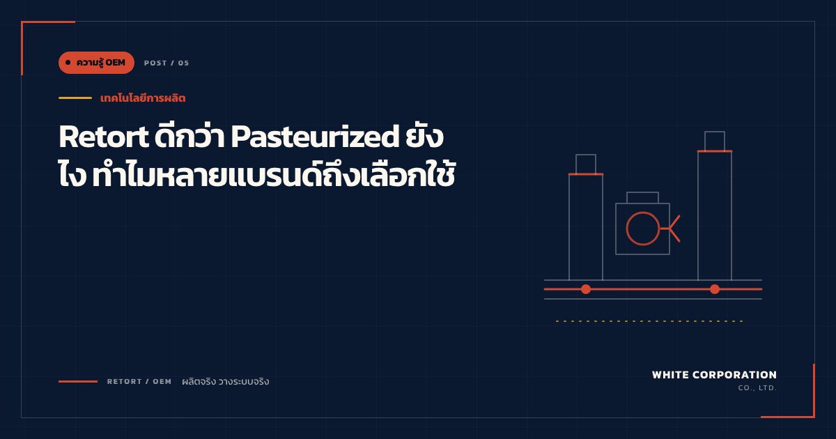 Retort ดีกว่า Pasteurized ยังไง? ทำไมหลายแบรนด์ถึงเลือกใช้? - ความรู้ OEM
